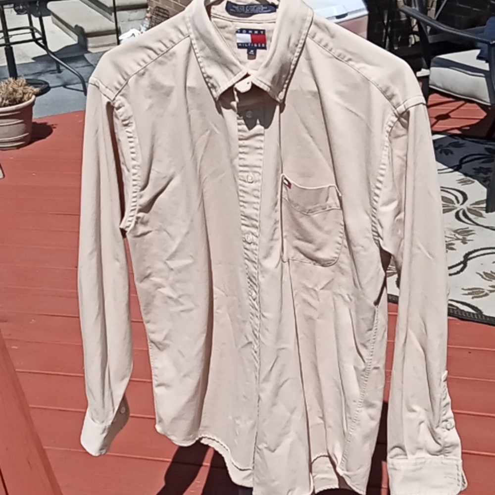 Men's Tommy Hilfiger Button Down Dress Shirt Size Medium
